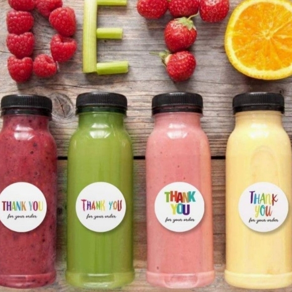 100 THANK YOU FOR YOUR ORDER Stickers 4 Designs 2" - Picture 6 of 7